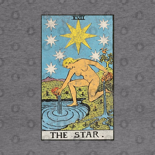 The star tarot card (distressed) by Nate's World of Tees